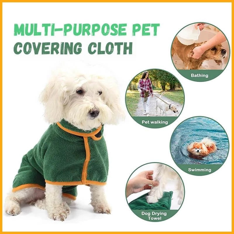 Microfiber Absorbent Dog Drying Coat - Pawfection