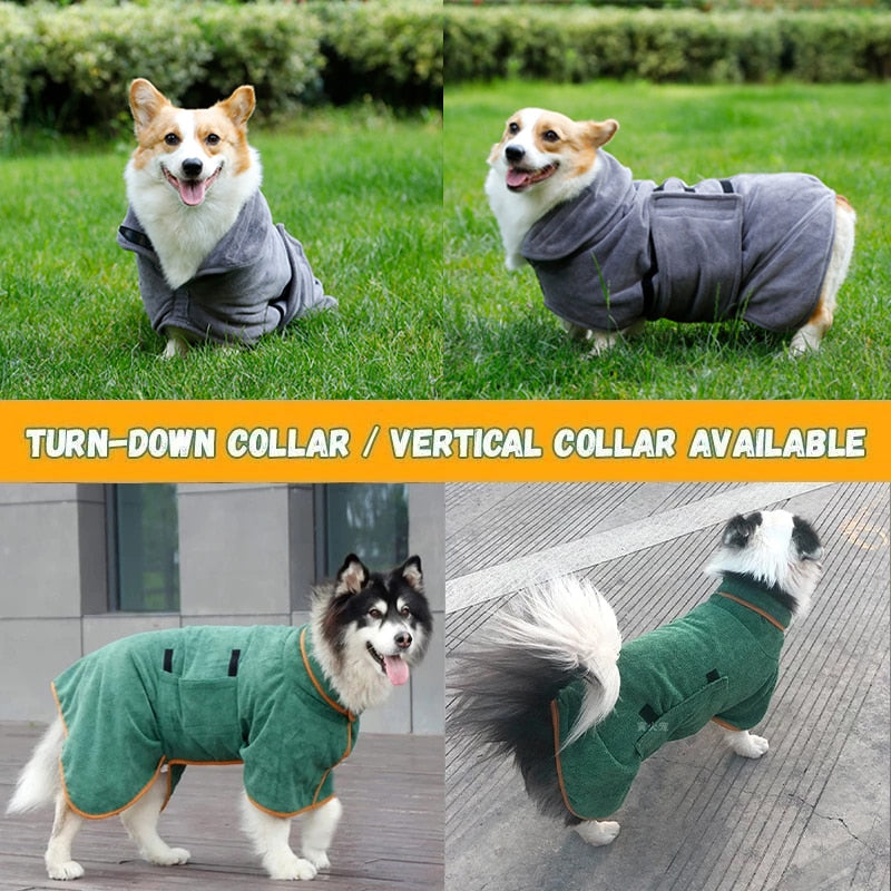 Microfiber Absorbent Dog Drying Coat - Pawfection