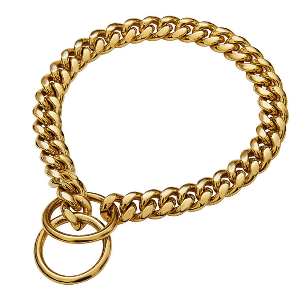 Gold Link Chain Collar for Dogs - Pawfection